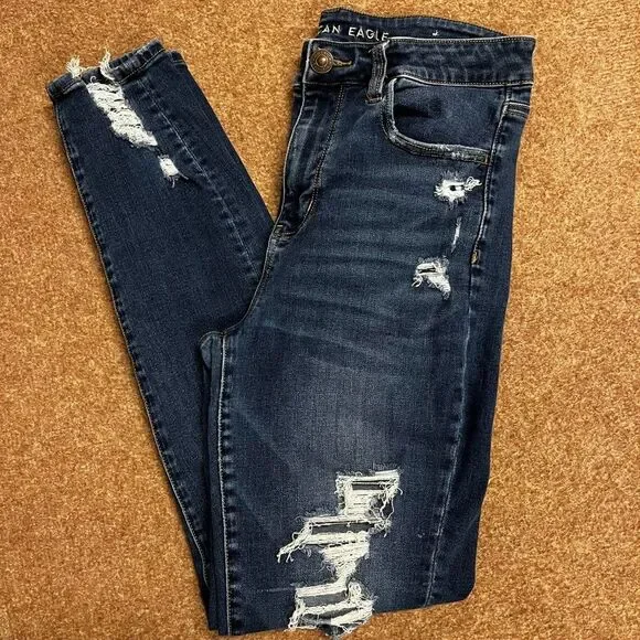 American Eagle Destructed Skinny Jeans - Picture 1 of 7